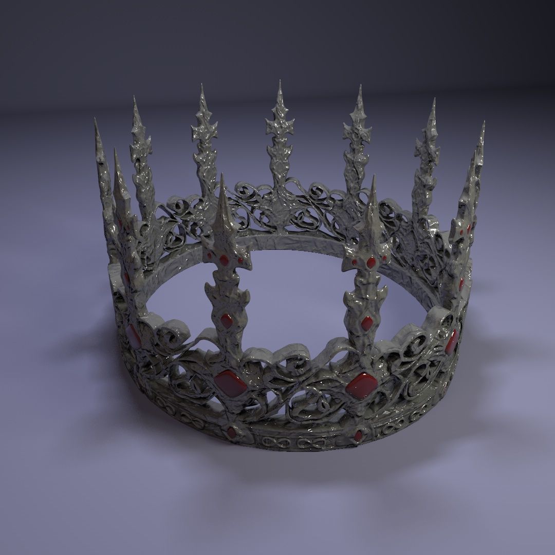 Barocco Crown 3D print model_5