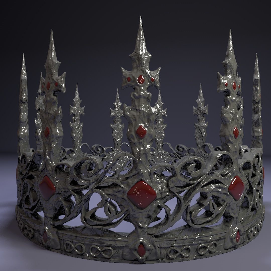 Barocco Crown 3D print model_7