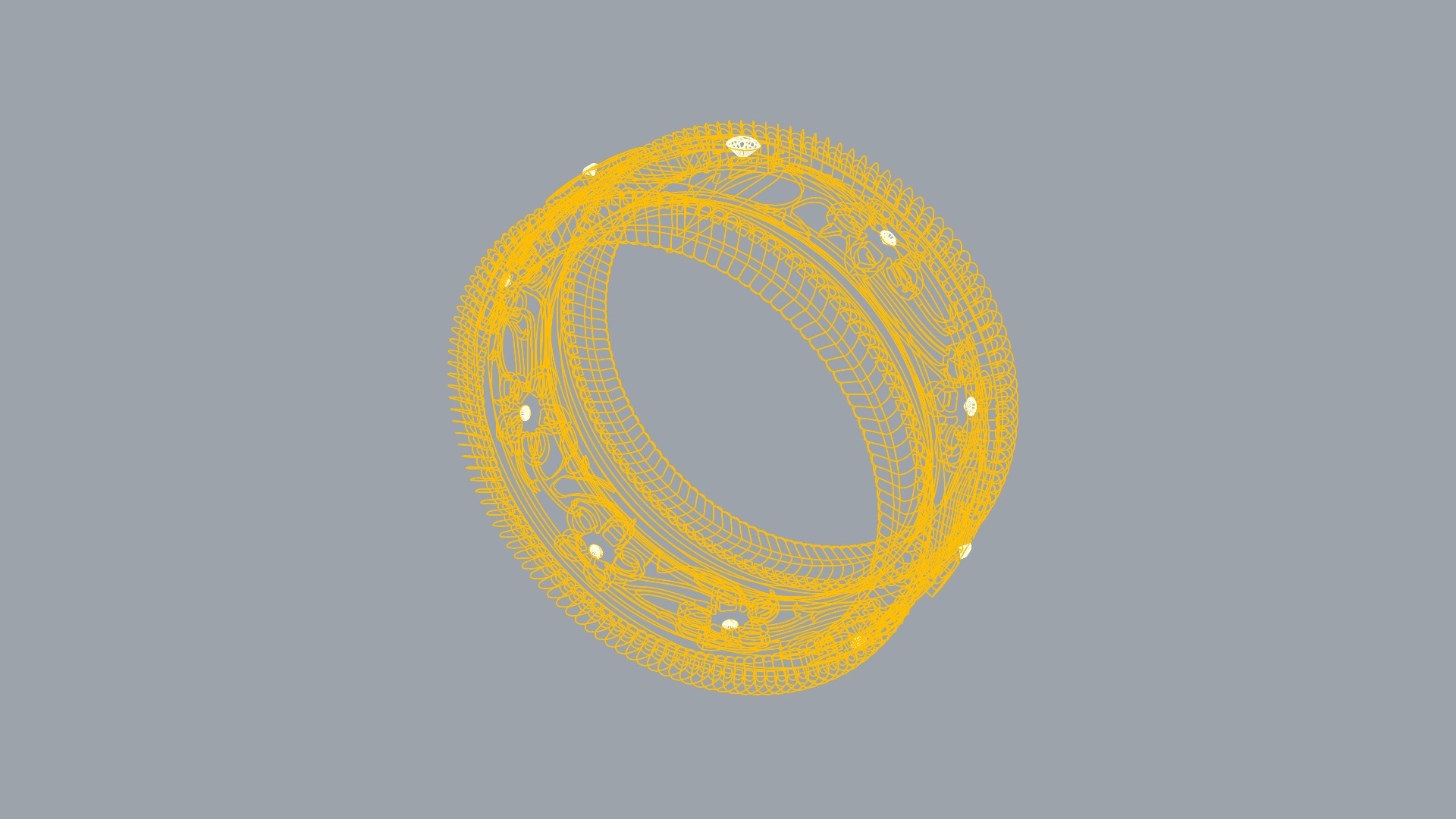 Enamel and Floral Rotating Ring JDBCo 3D print model_8