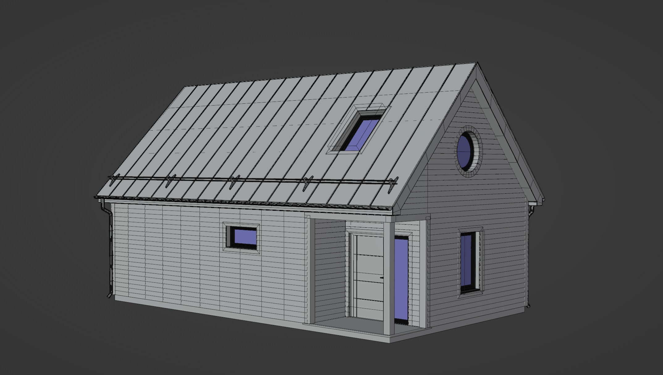 Modern Cabin House 3D model_9
