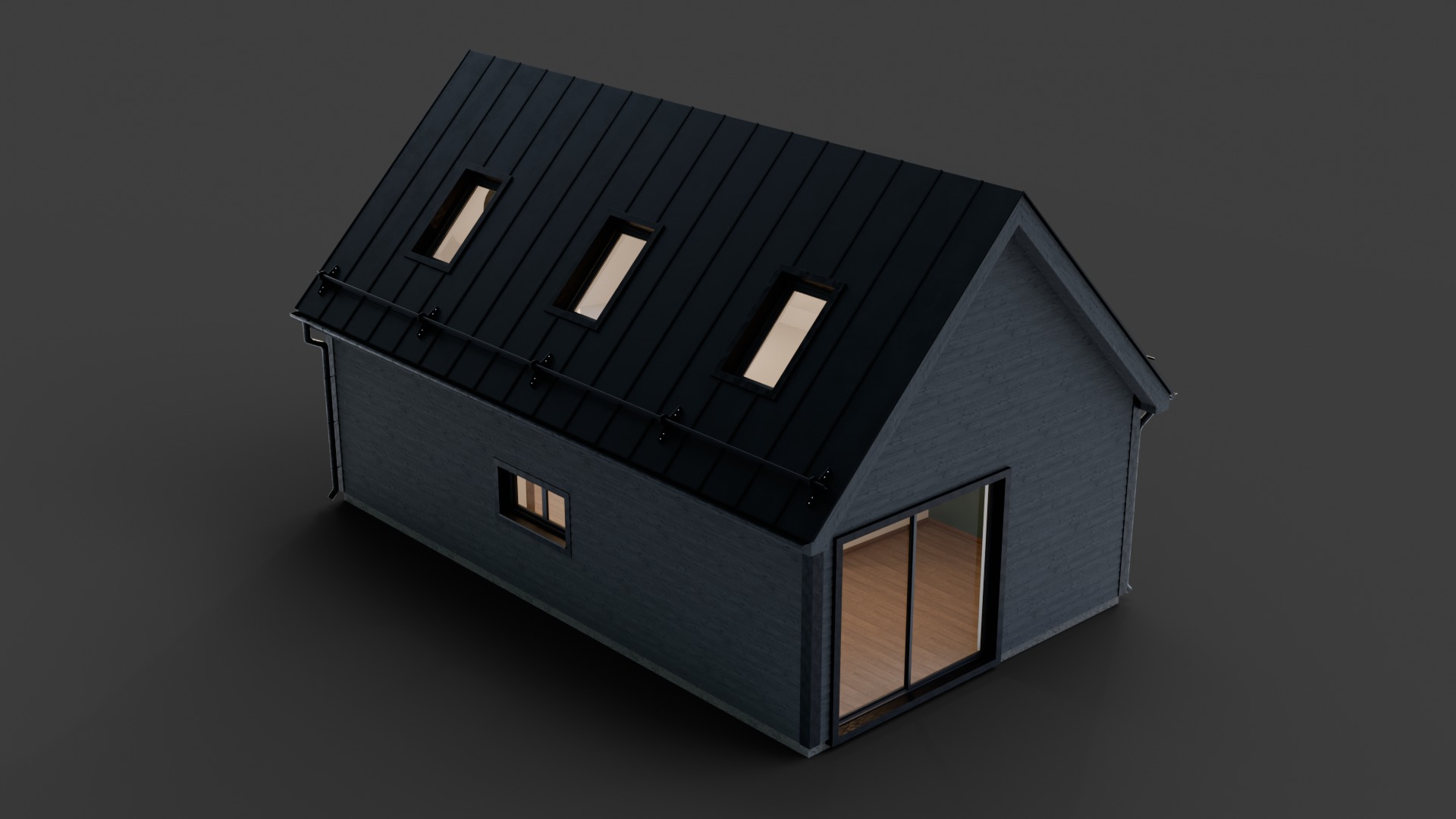 Modern Cabin House 3D model_2