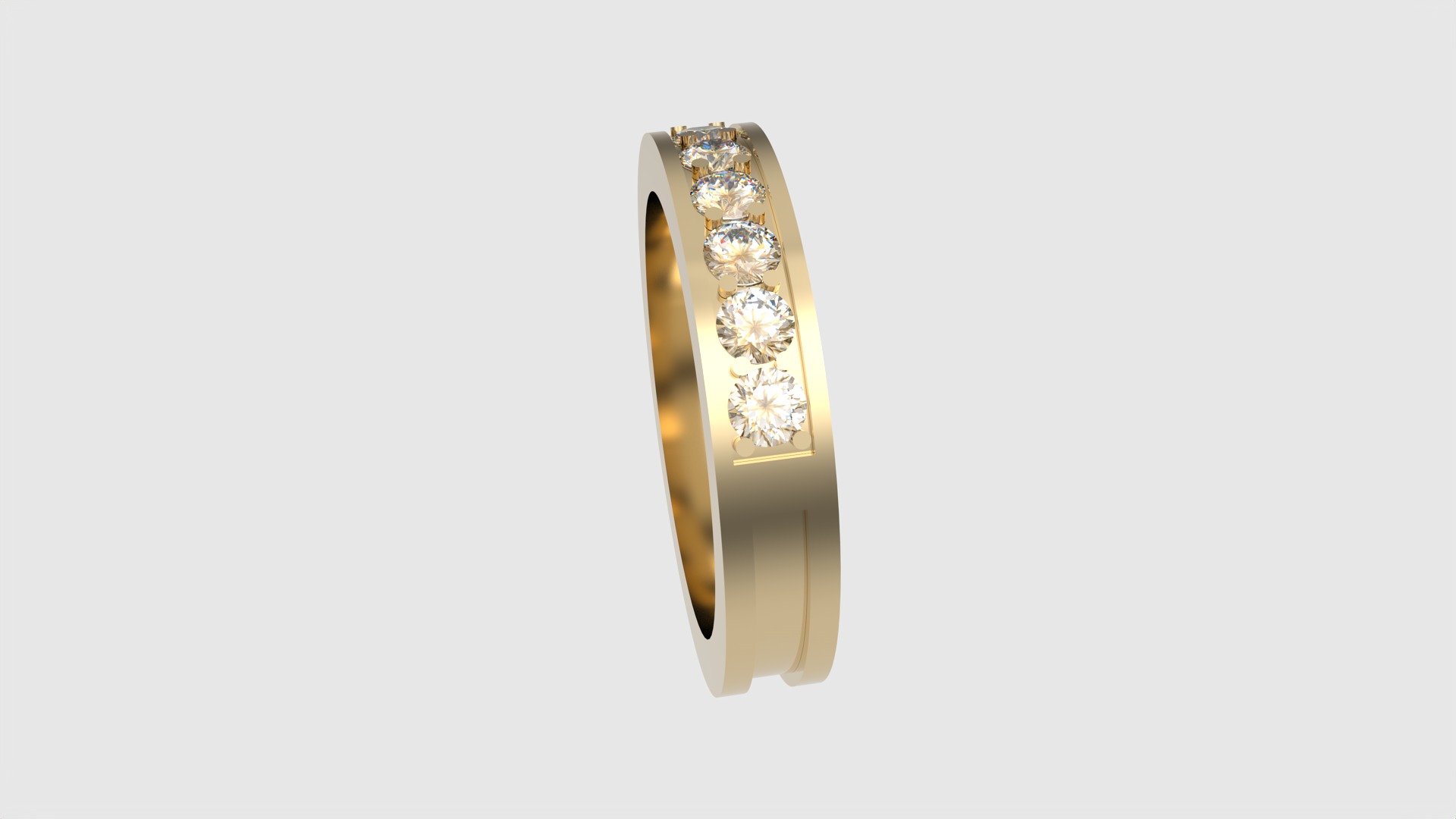 Timeless Channel Set Ring JDBCo 3D print model_20