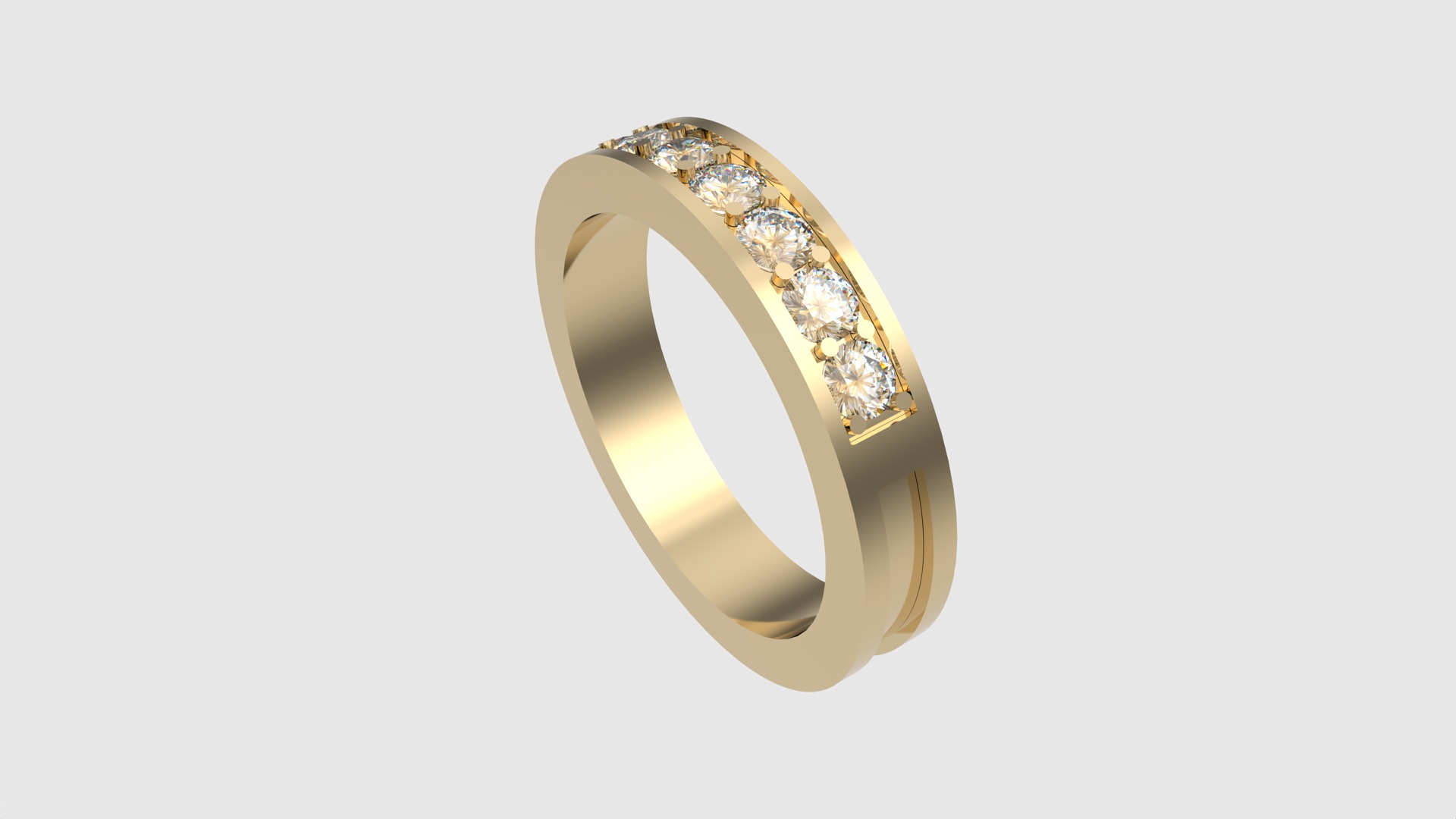 Timeless Channel Set Ring JDBCo 3D print model_21