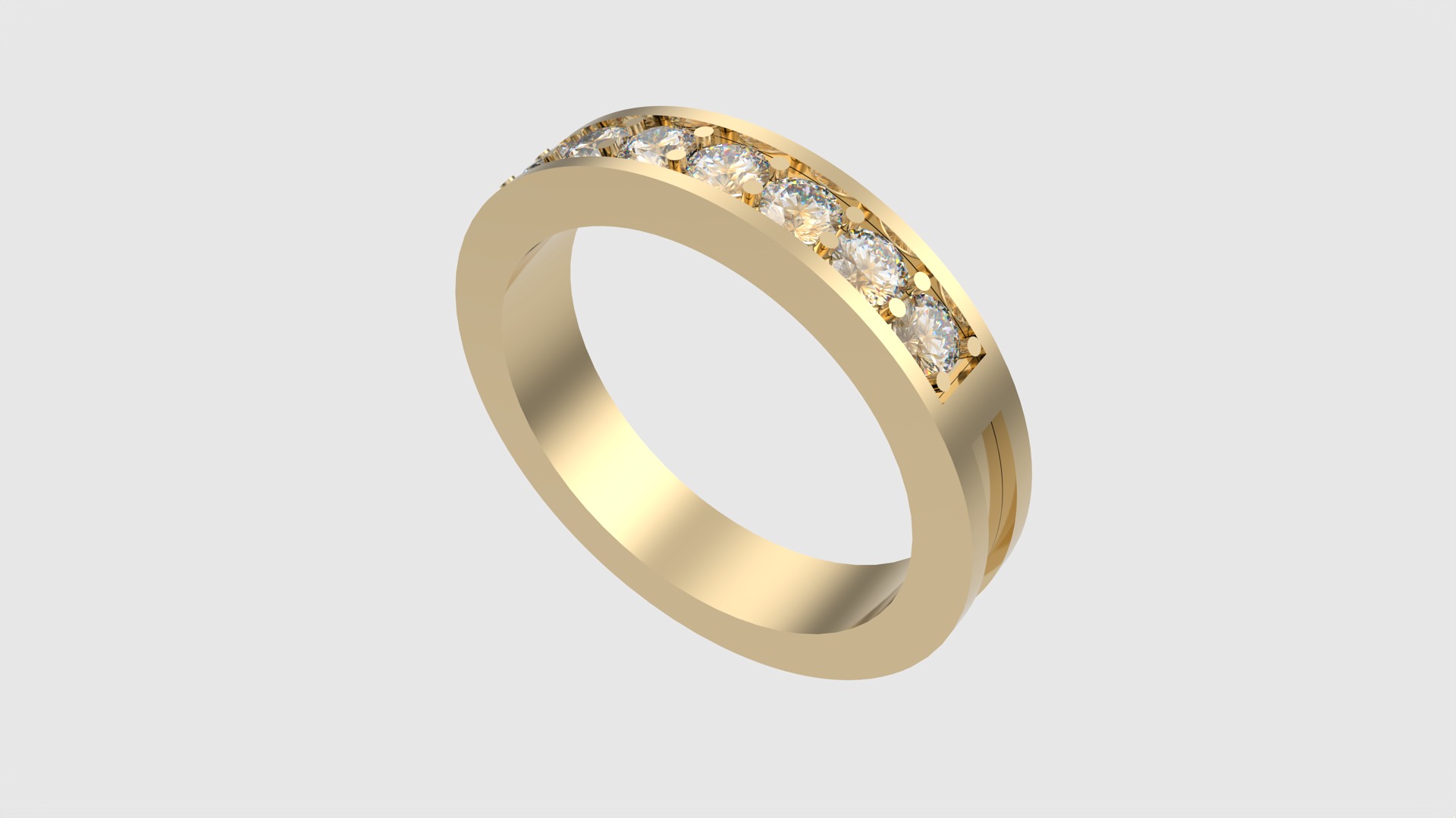 Timeless Channel Set Ring JDBCo 3D print model_29