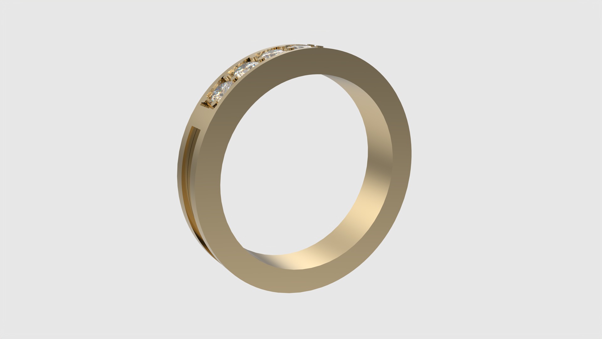 Timeless Channel Set Ring JDBCo 3D print model_3