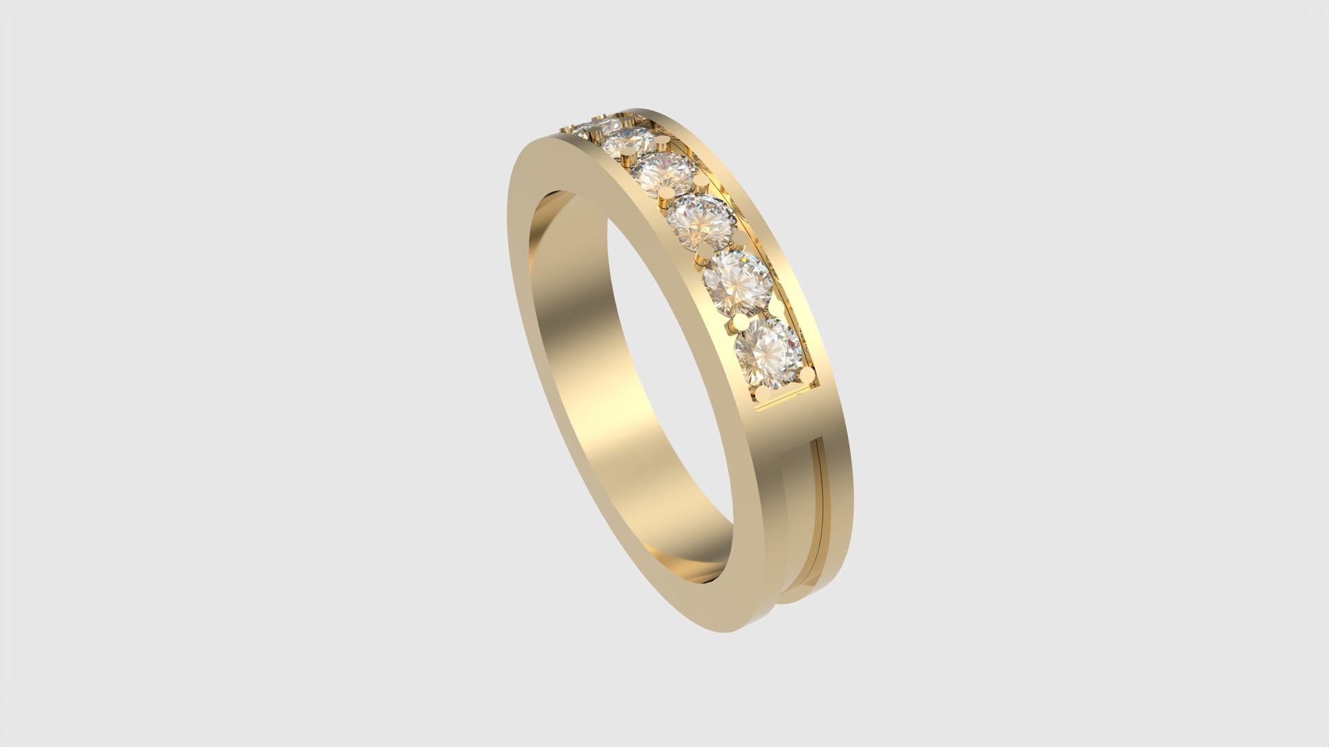 Timeless Channel Set Ring JDBCo 3D print model_28