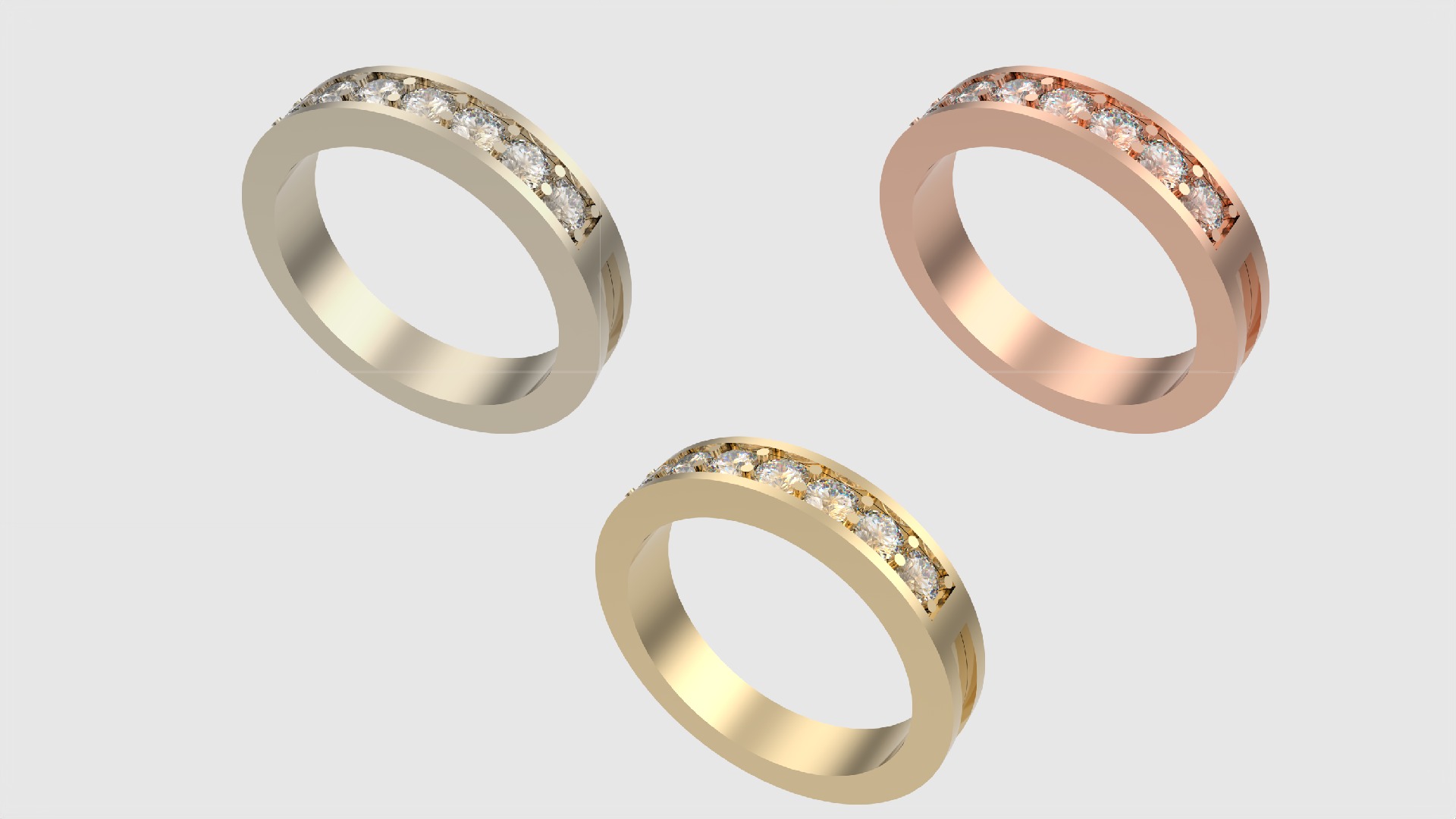 Timeless Channel Set Ring JDBCo 3D print model_2