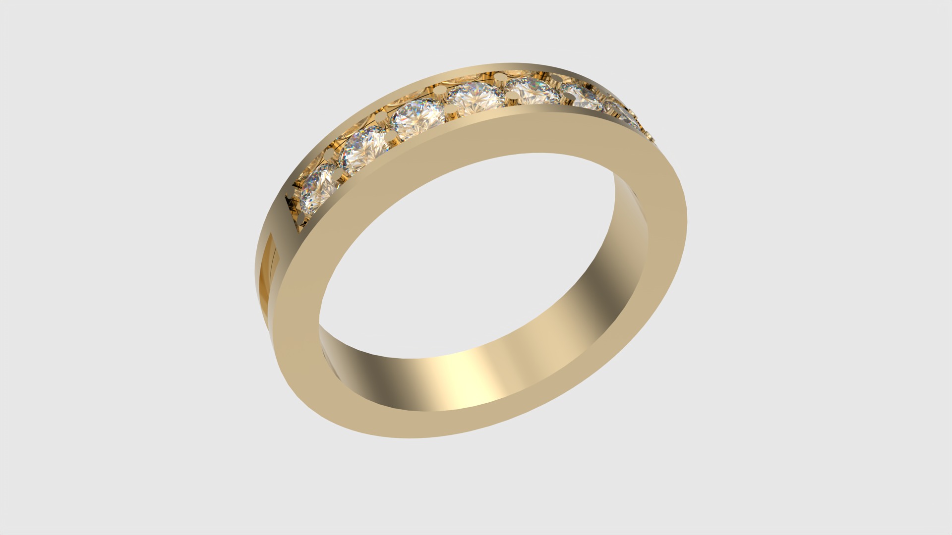 Timeless Channel Set Ring JDBCo 3D print model_24