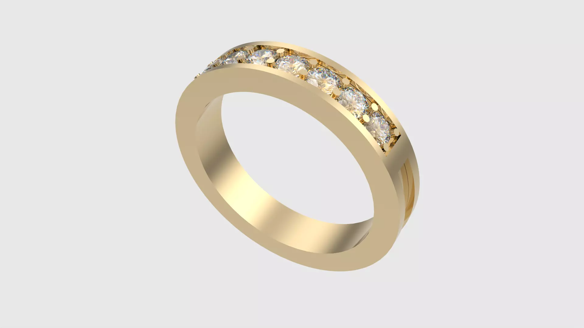Timeless Channel Set Ring JDBCo 3D print model_0