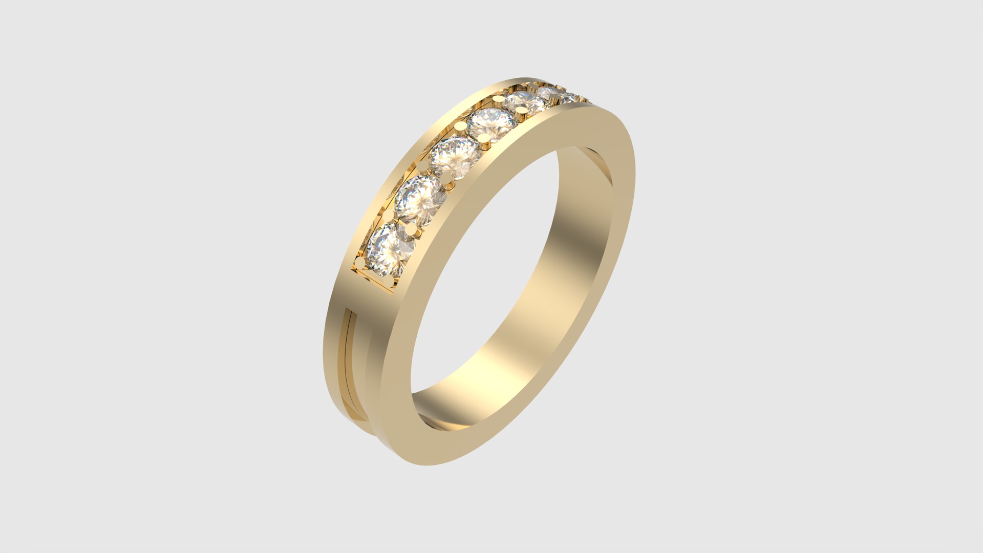 Timeless Channel Set Ring JDBCo 3D print model_18