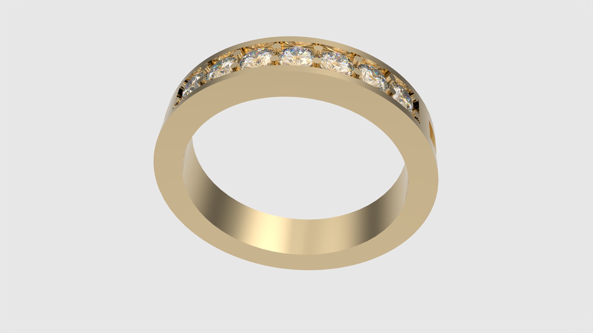 Timeless Channel Set Ring JDBCo 3D print model_23