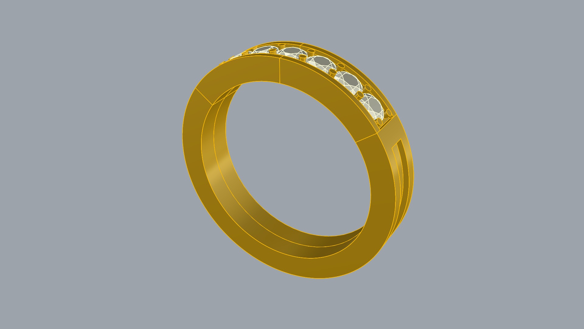 Timeless Channel Set Ring JDBCo 3D print model_7