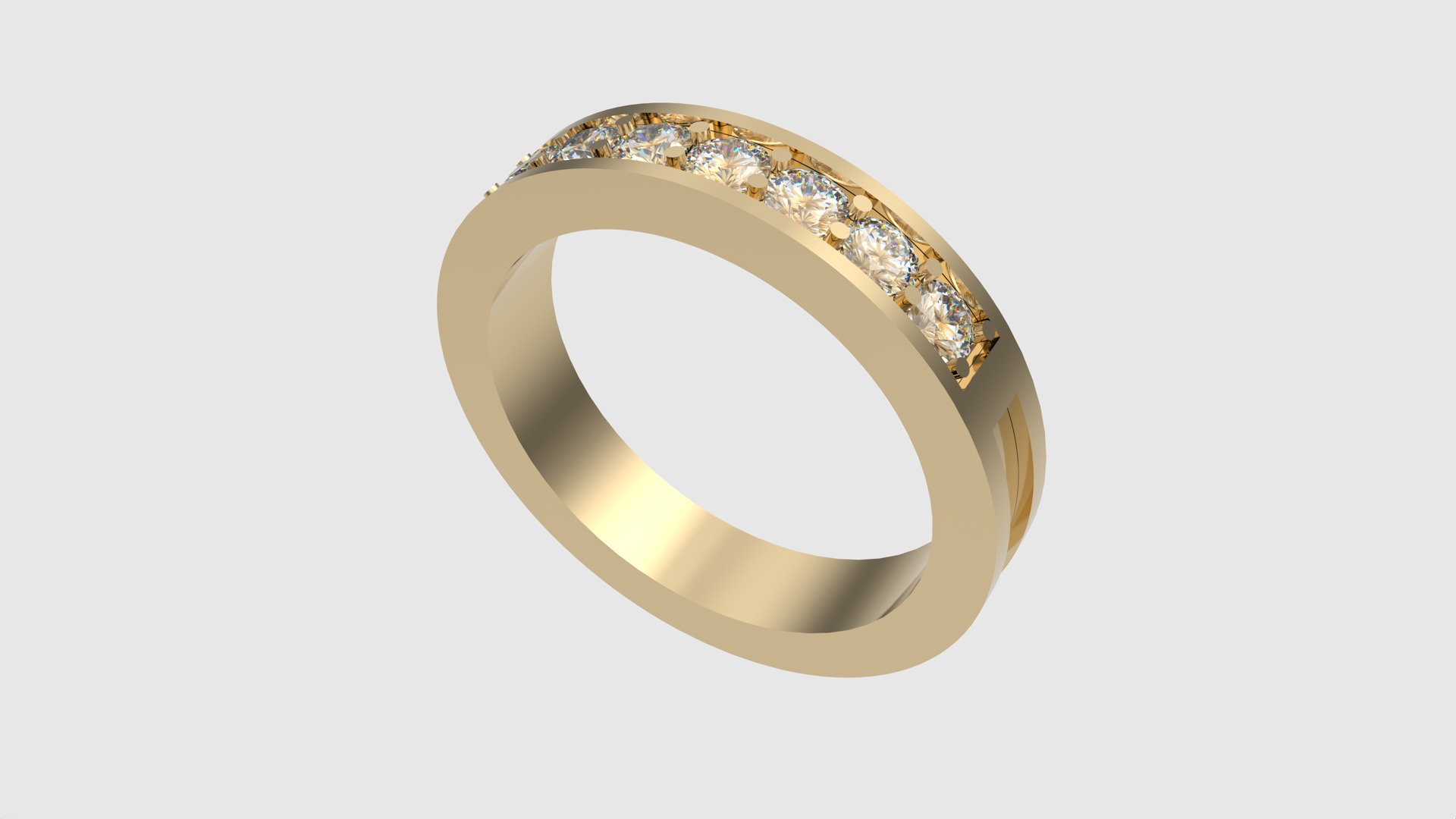 Timeless Channel Set Ring JDBCo 3D print model_22