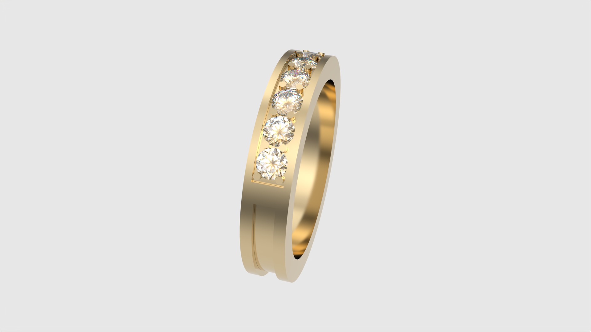 Timeless Channel Set Ring JDBCo 3D print model_19