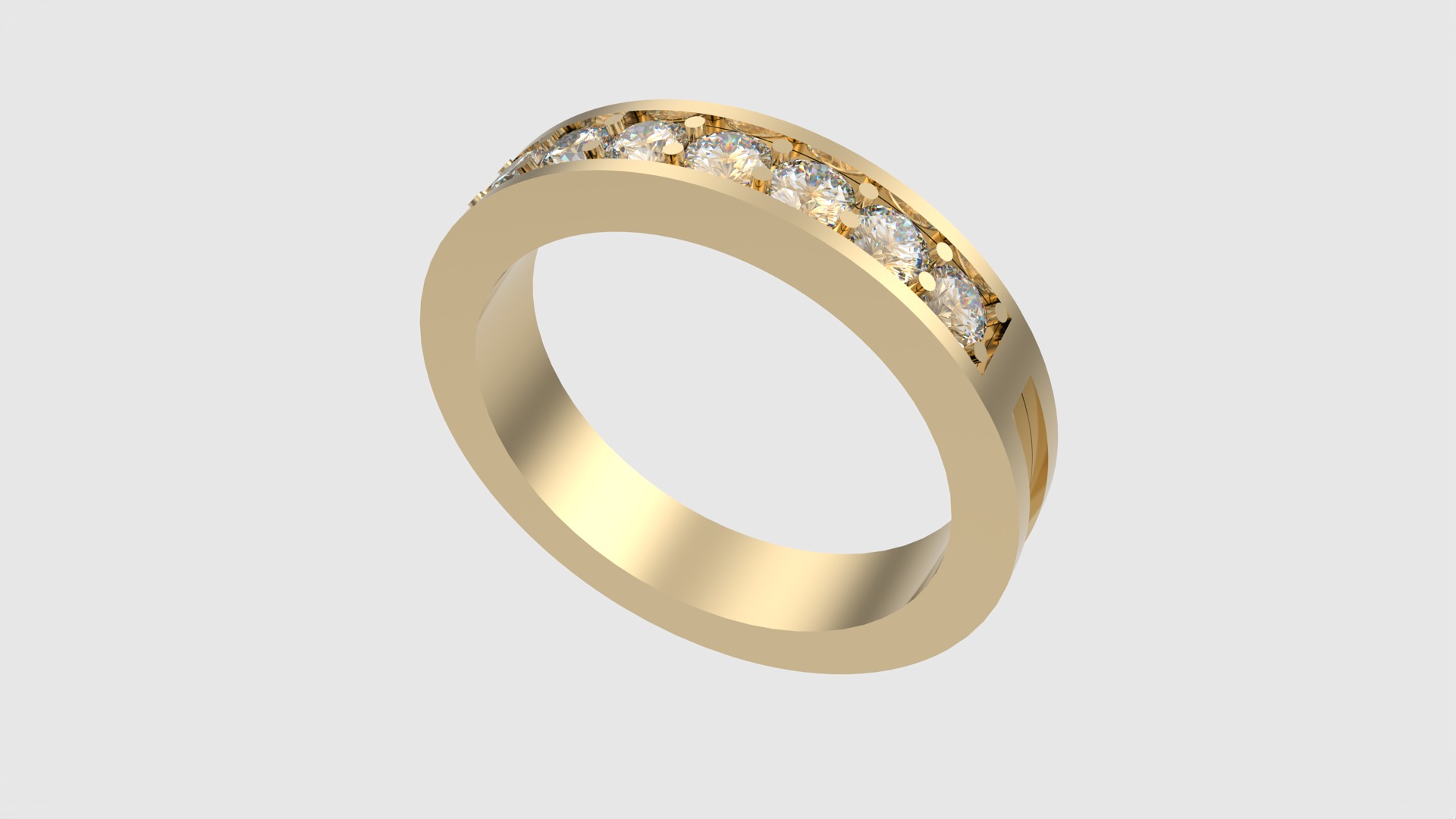 Timeless Channel Set Ring JDBCo 3D print model_15