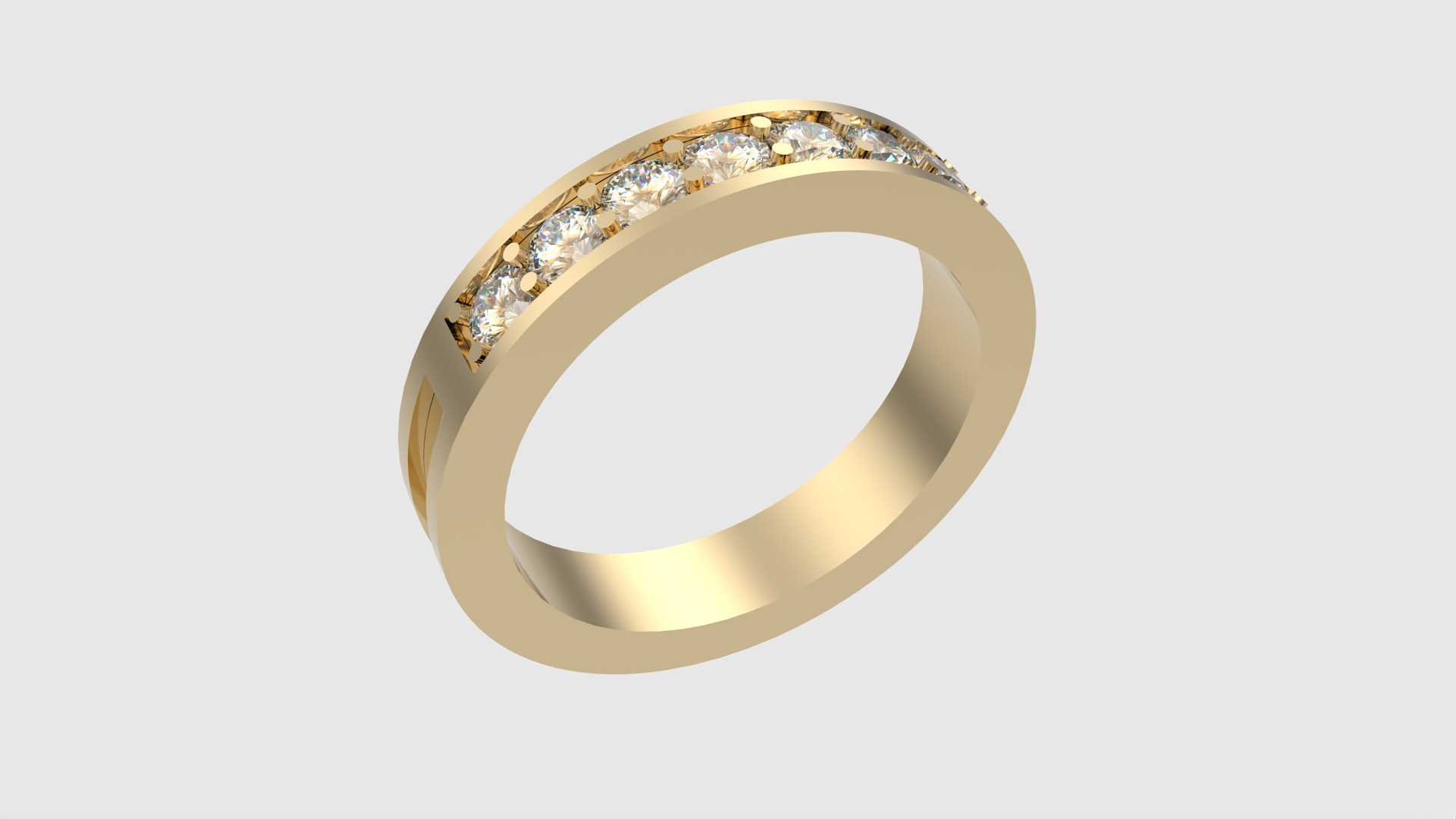 Timeless Channel Set Ring JDBCo 3D print model_17