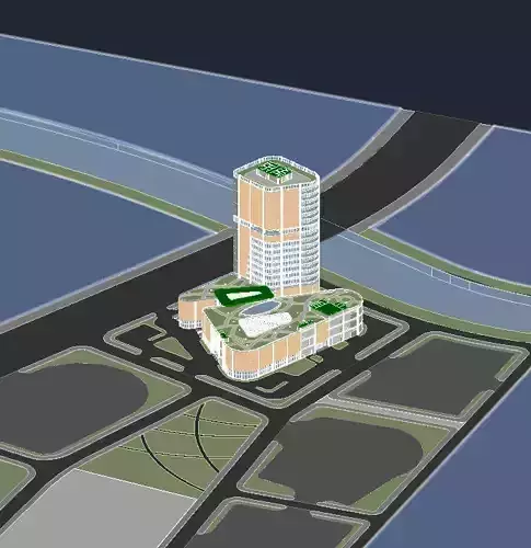  office building combined with commercial service center