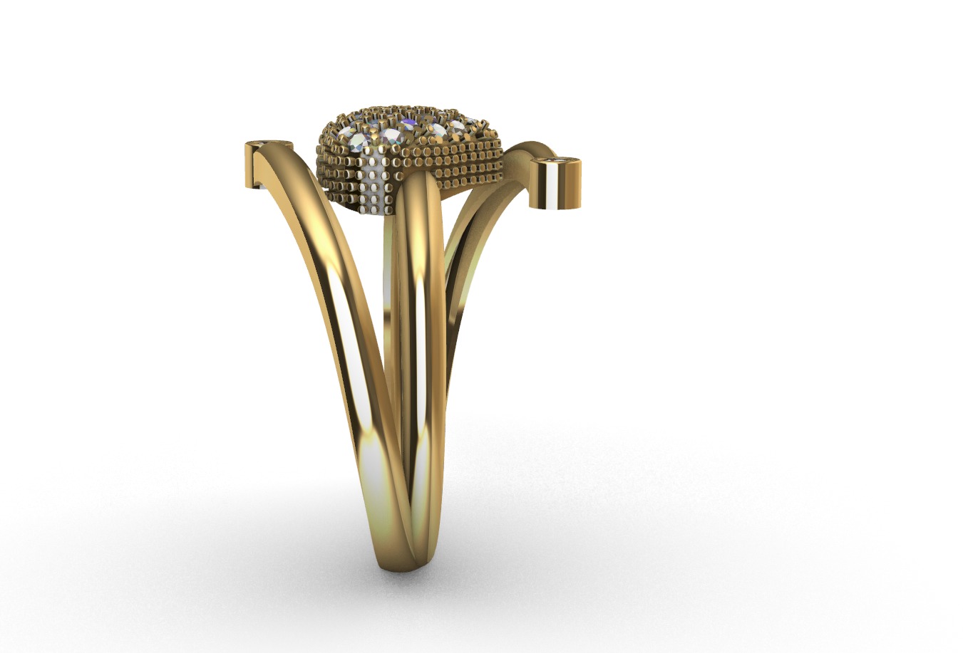 Elegant heart ring 3D print model_3