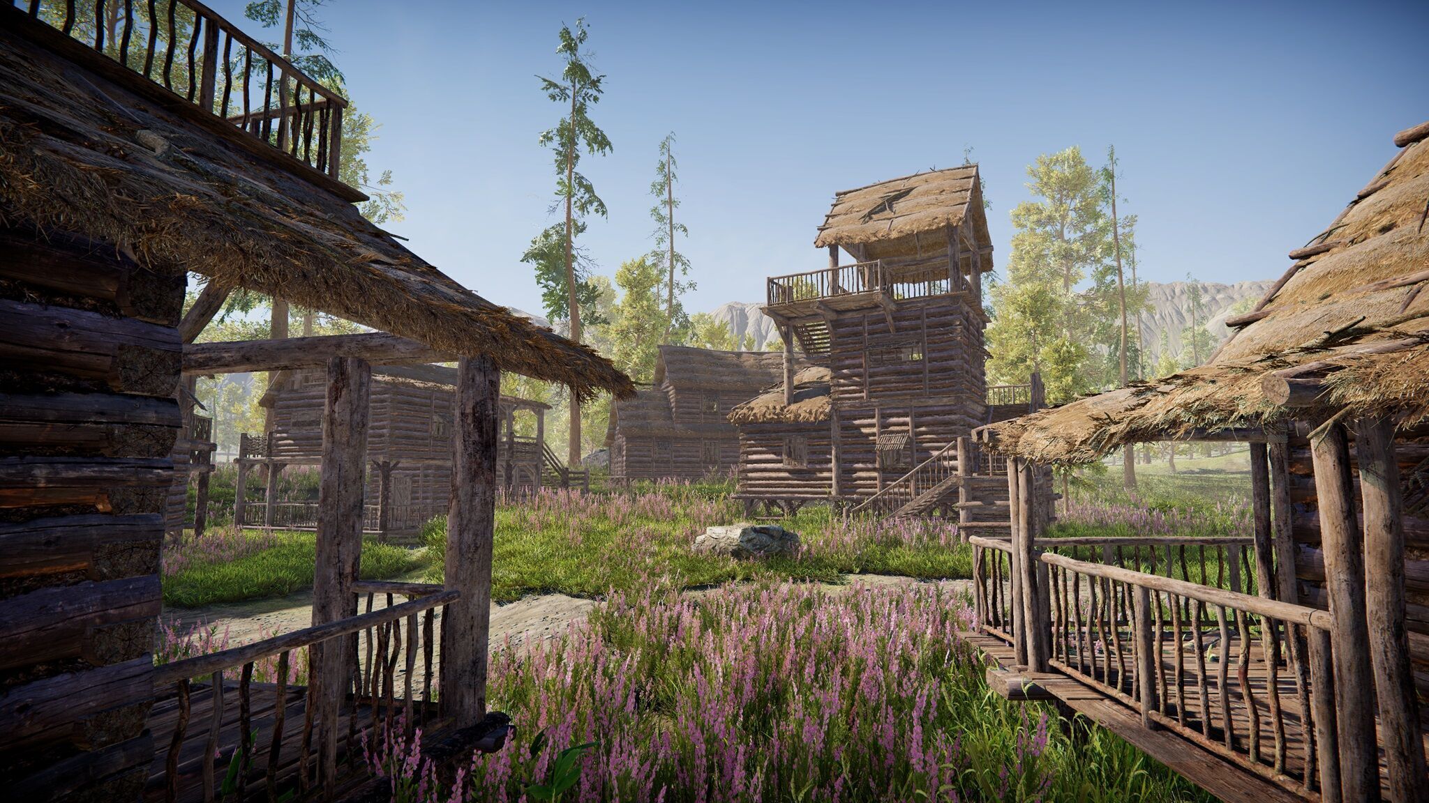 Modular Log Cabins Low-poly 3D model_11