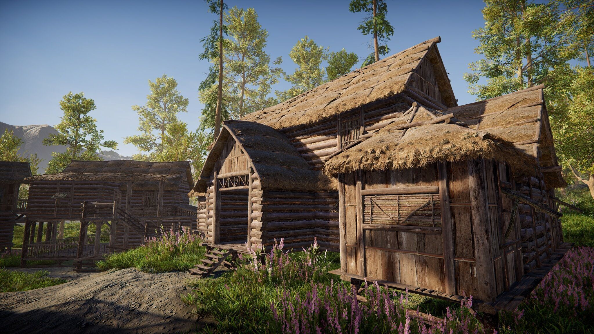 Modular Log Cabins Low-poly 3D model_14