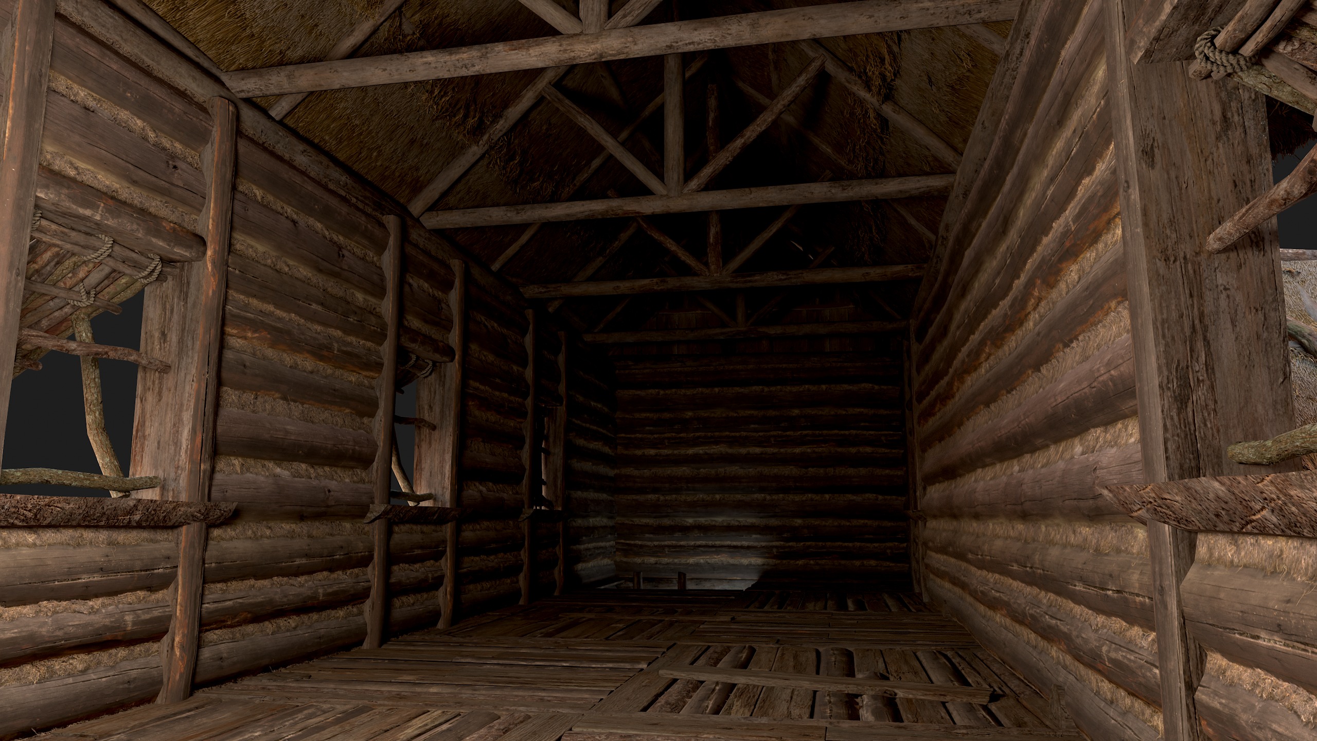 Modular Log Cabins Low-poly 3D model_20