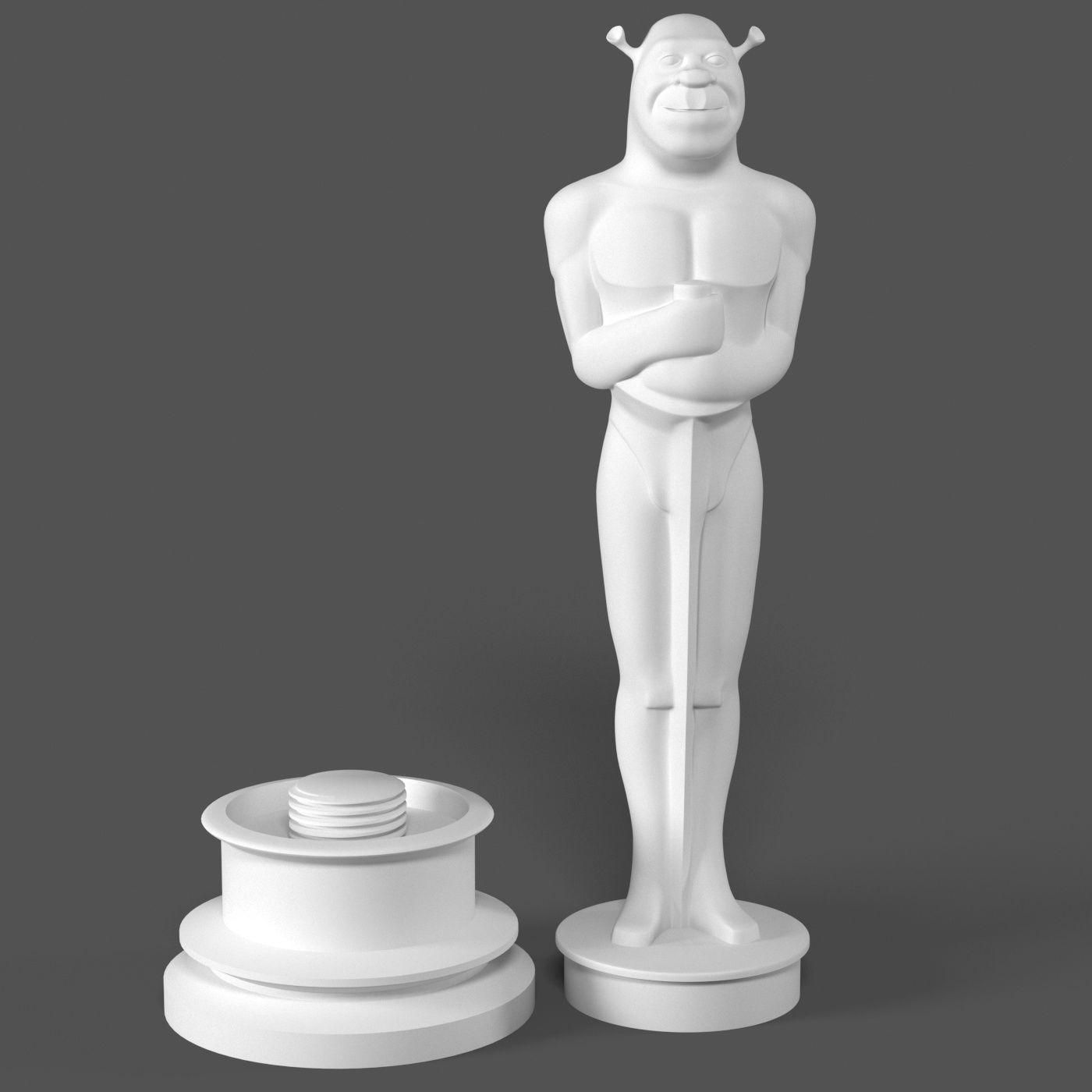 Oscar Shrek 3d print 3D print model_1