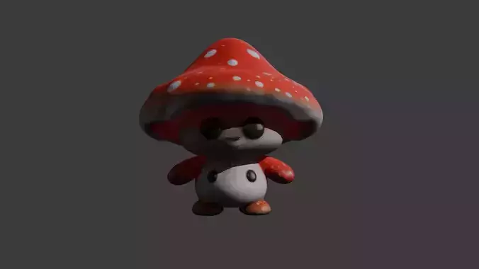 Cute Toon Mushroom Character