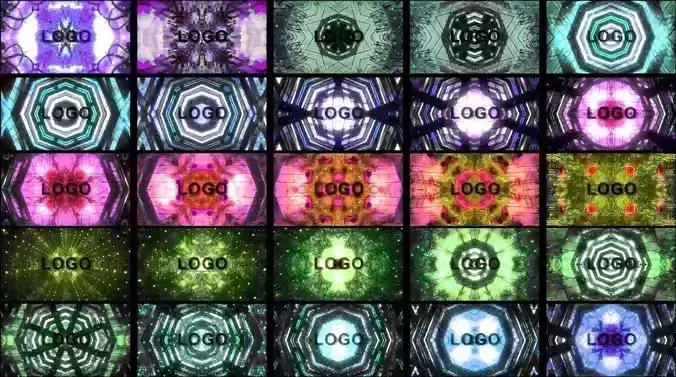 25 sets of AE projects of beautiful fashion kaleidoscope