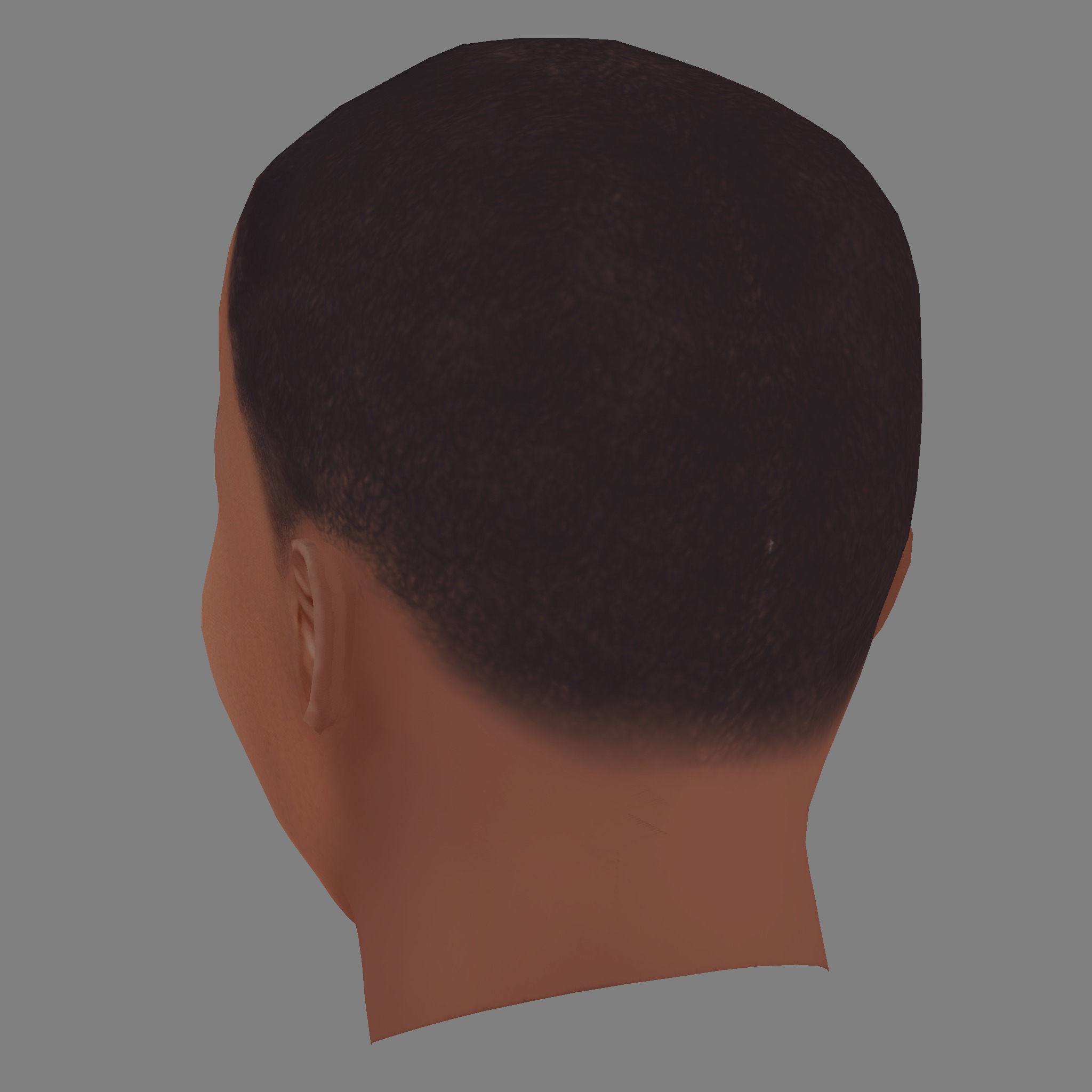 Anthony Mackie Head - Low poly head for game Low-poly 3D model_3