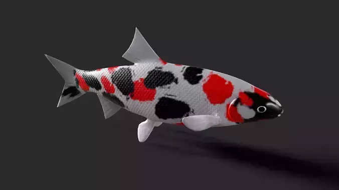 fish animals Low-poly 3D model