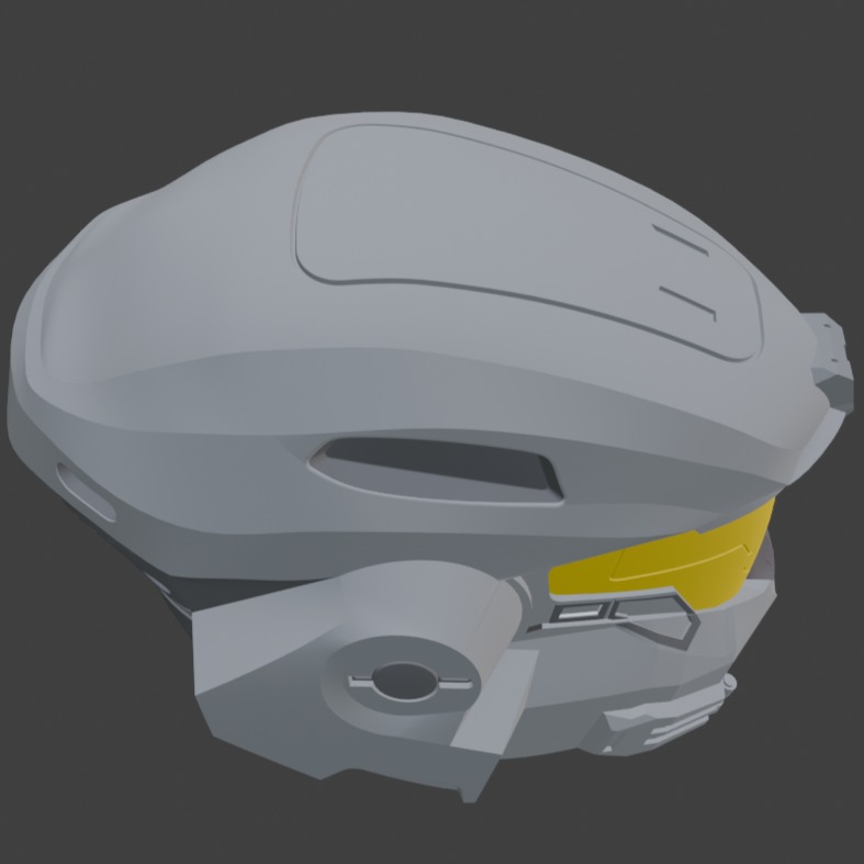 Halo noble 6 helmet 3D print model_3