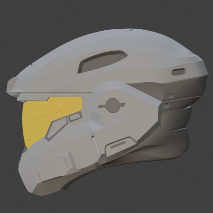Halo noble 6 helmet 3D print model_2