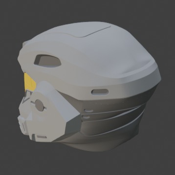 Halo noble 6 helmet 3D print model_4