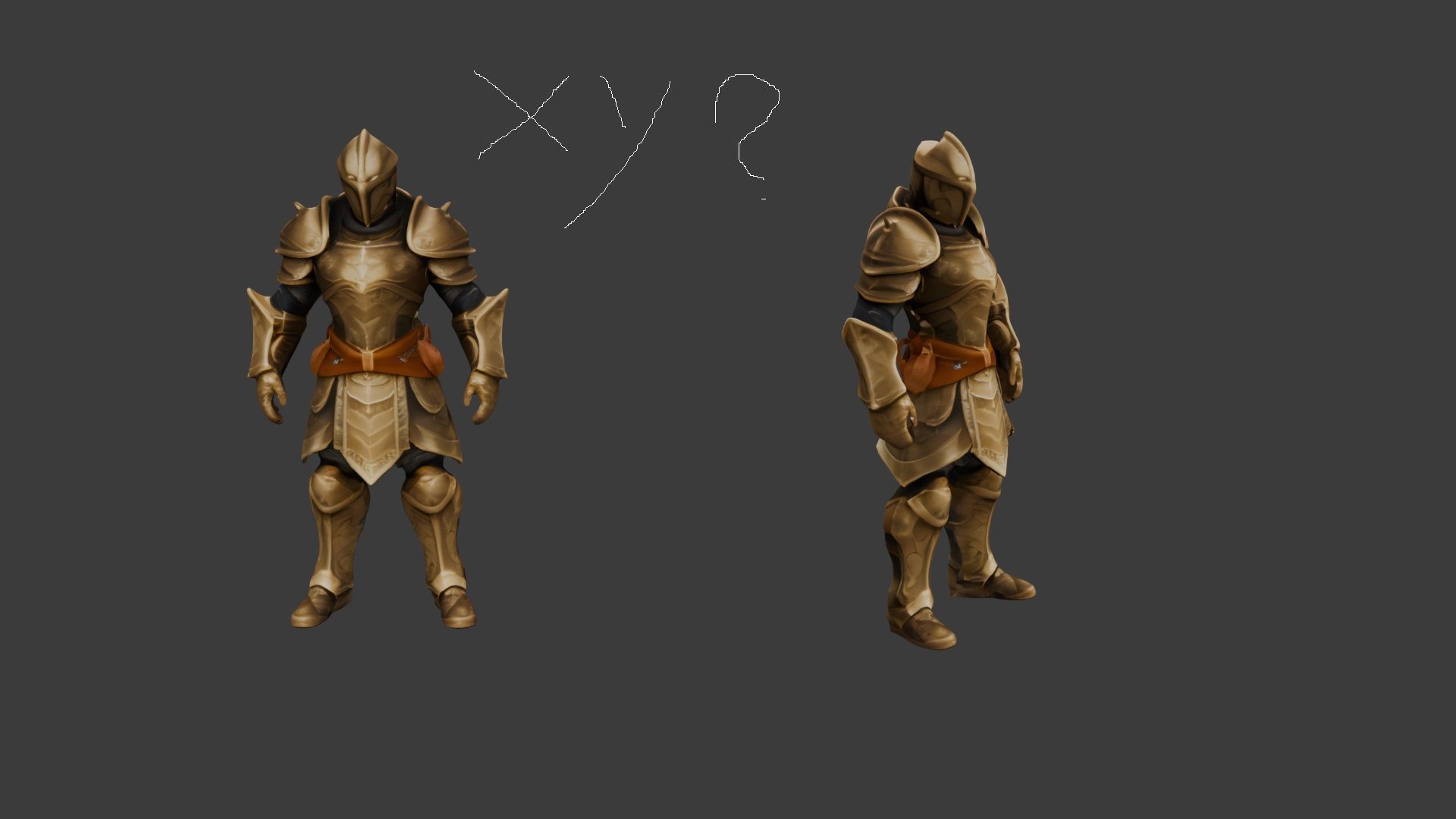Golden Knight - Stylyzed Free 3D model_1