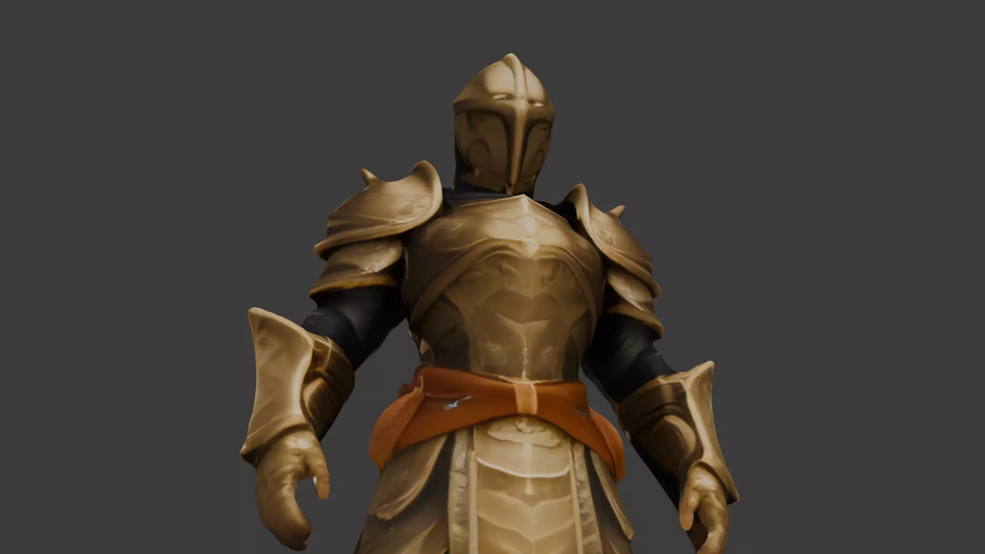 Golden Knight - Stylyzed Free 3D model_0