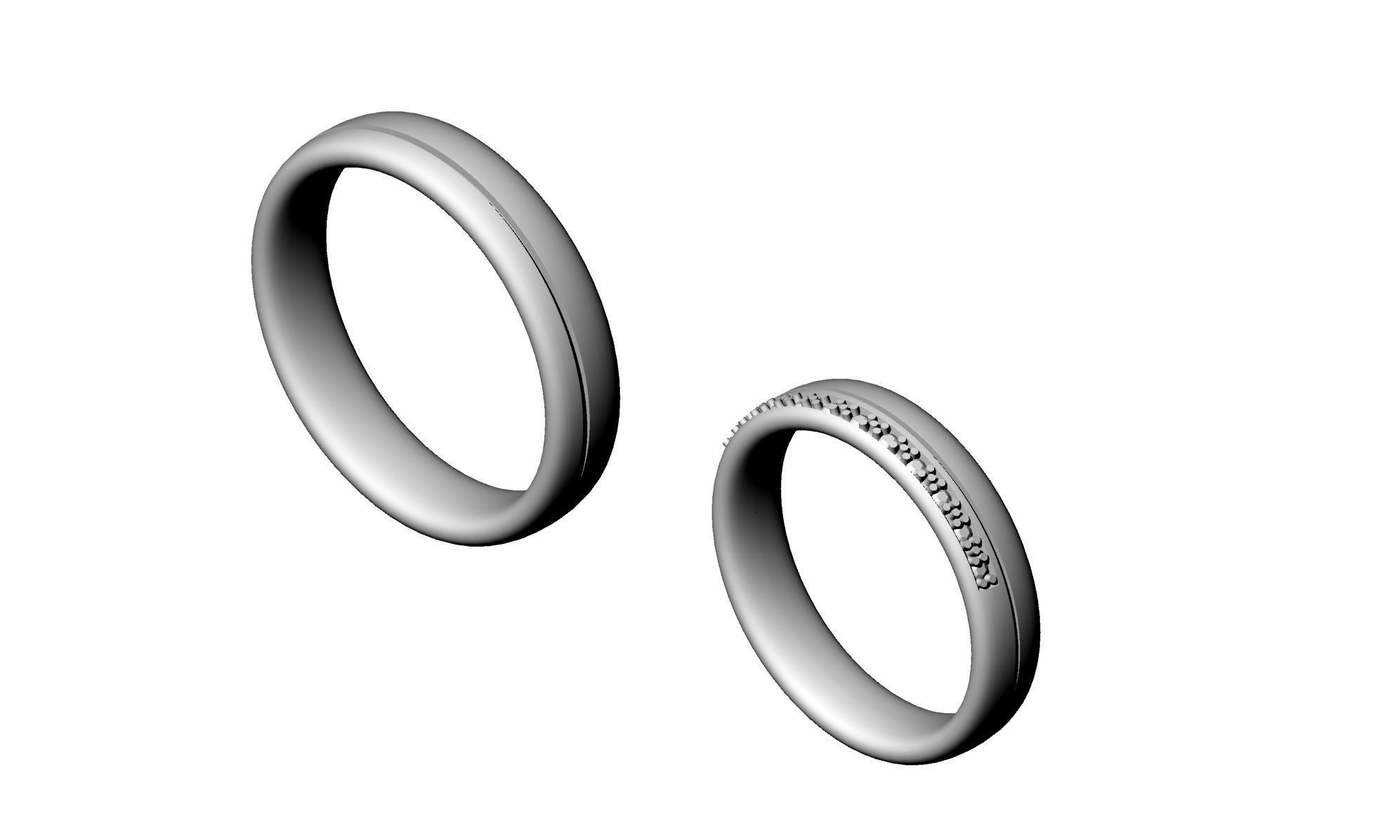 Wedding rings Free 3D print model_18
