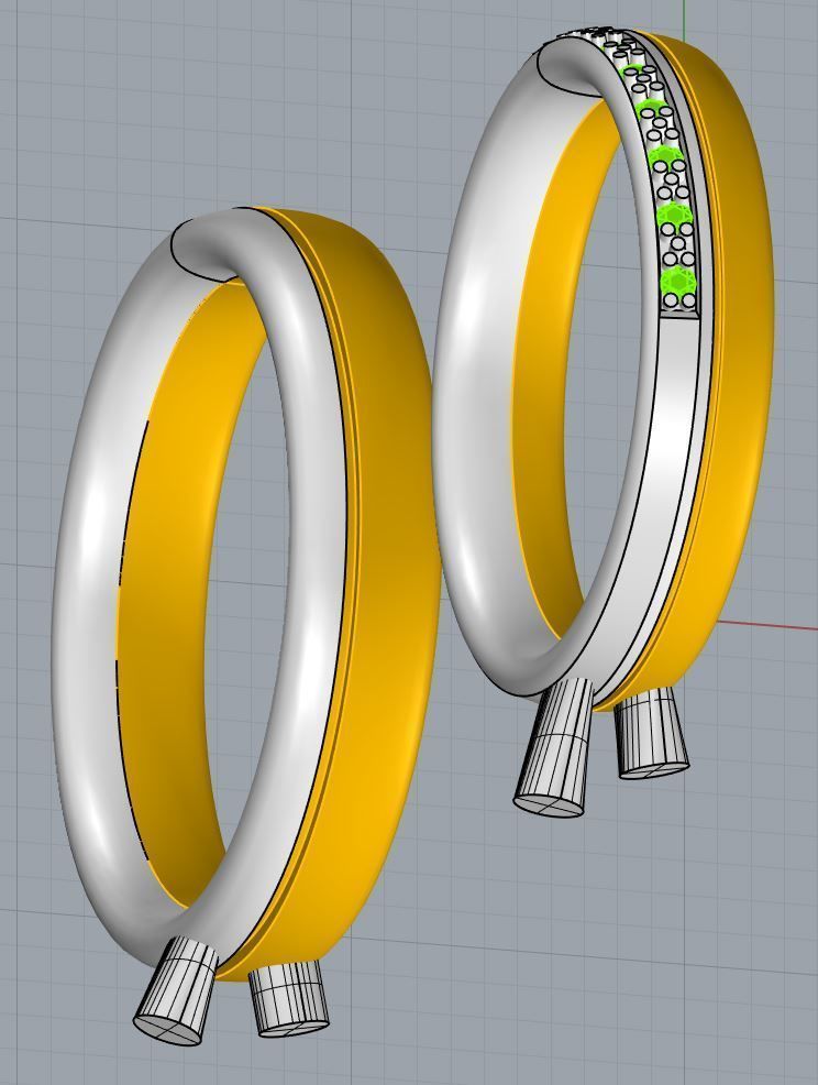 Wedding rings Free 3D print model_6