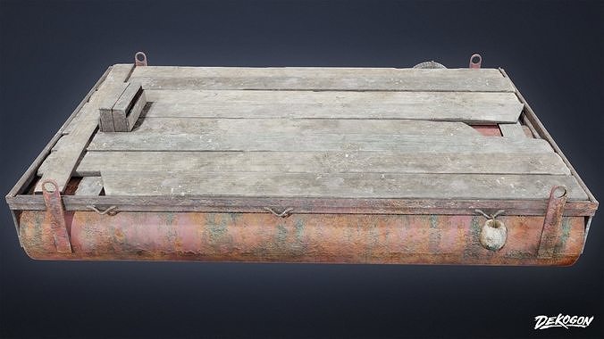 BOATYARD - Pontoon Boat 01 - LOW POLY AND NANITE Low-poly 3D model