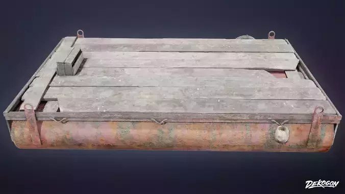 BOATYARD - Pontoon Boat 01 - LOW POLY AND NANITE