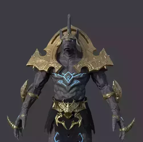 Anubis Low-poly 3D model