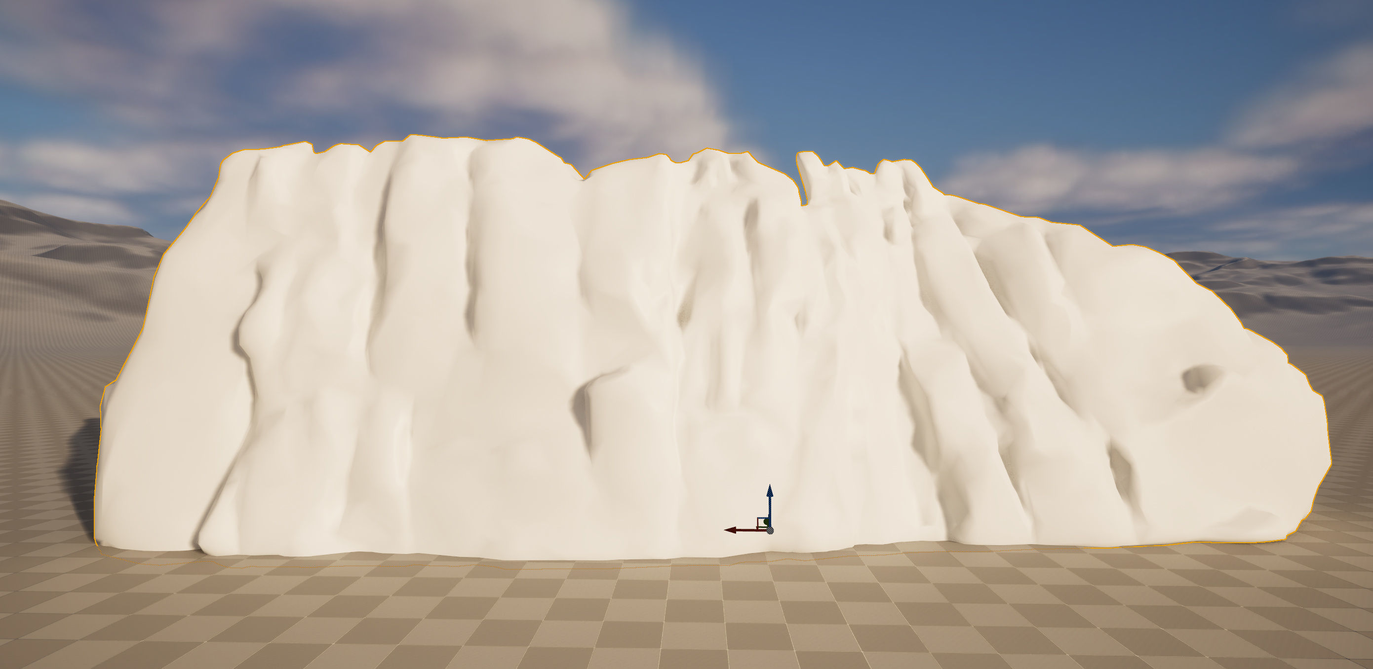 Coastal cliff Low-poly 3D model_4