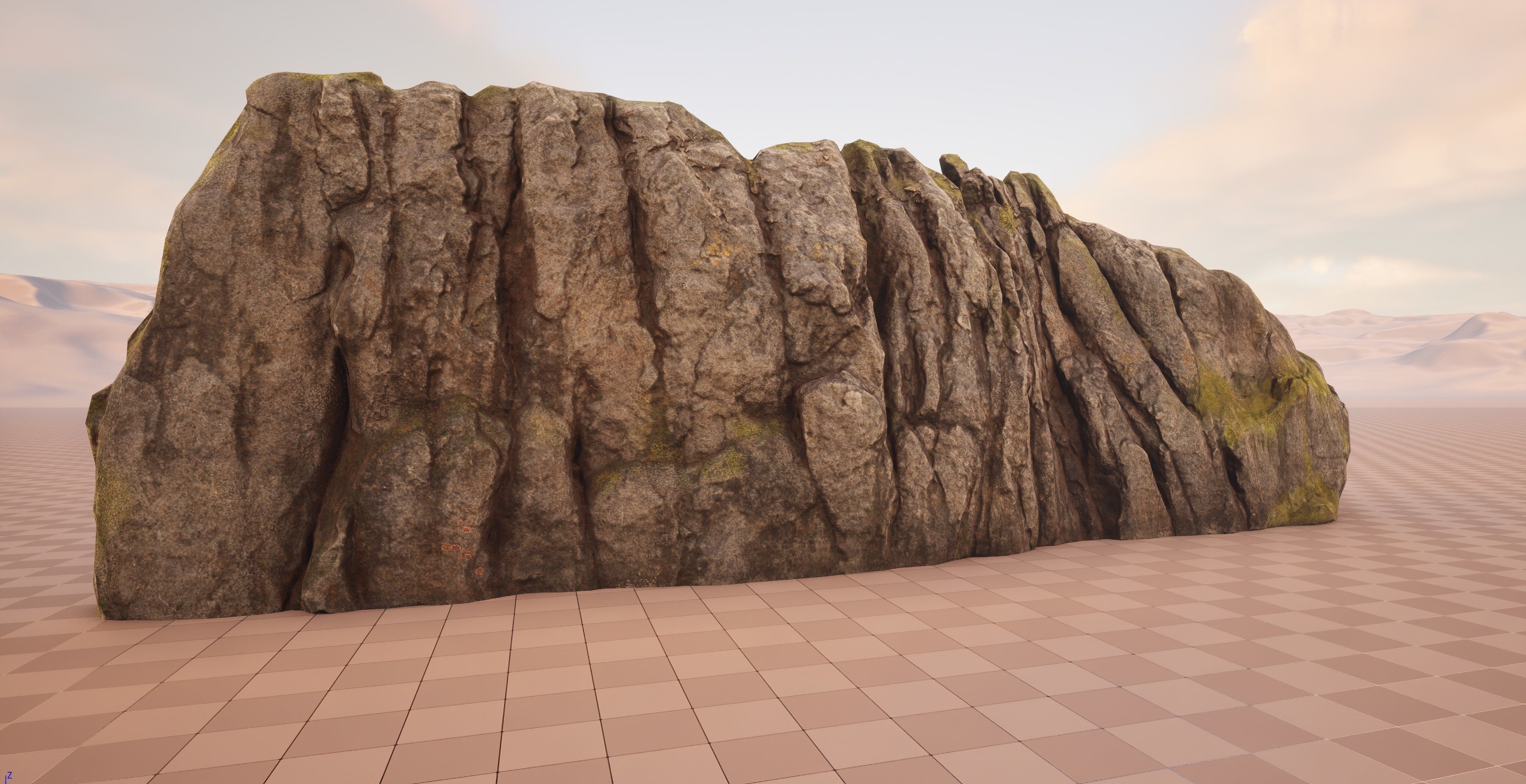 Coastal cliff Low-poly 3D model_3