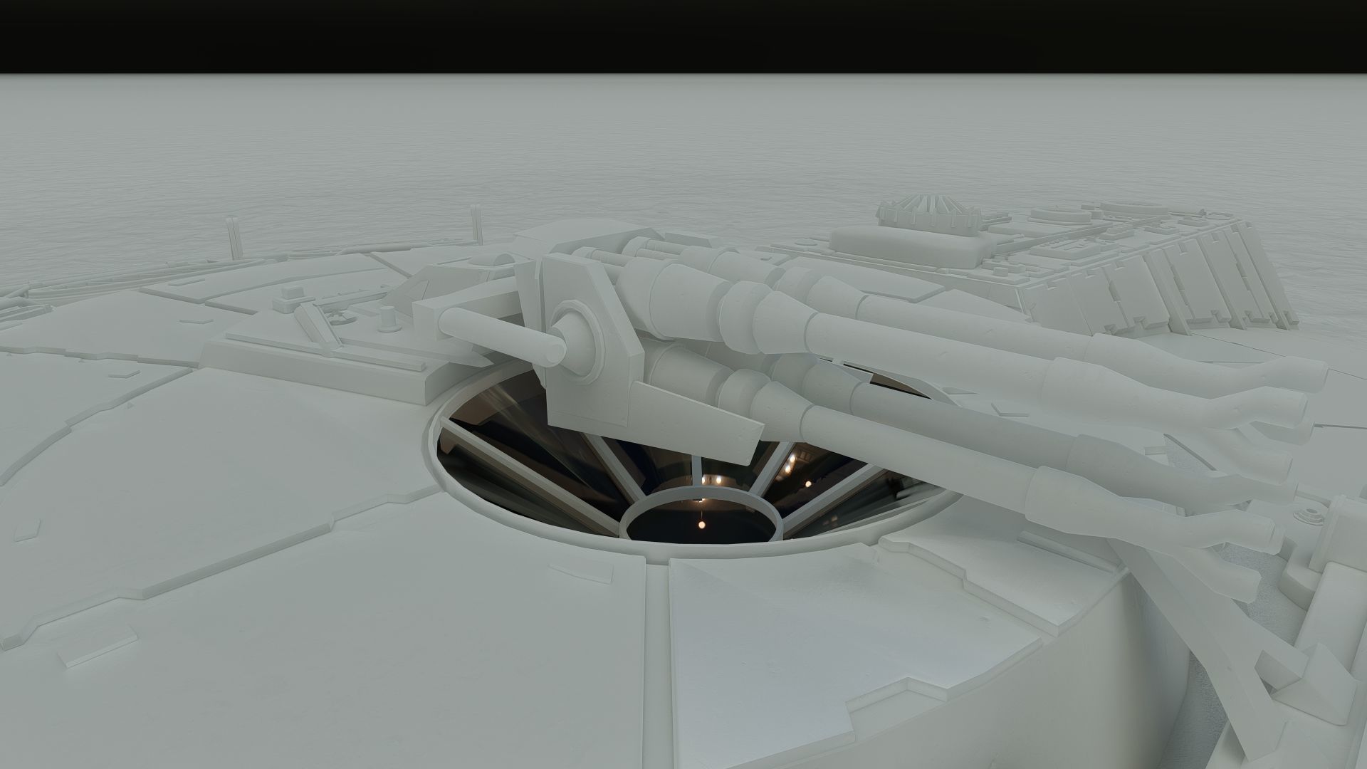 Millennium Falcon with Interior 3D model_42