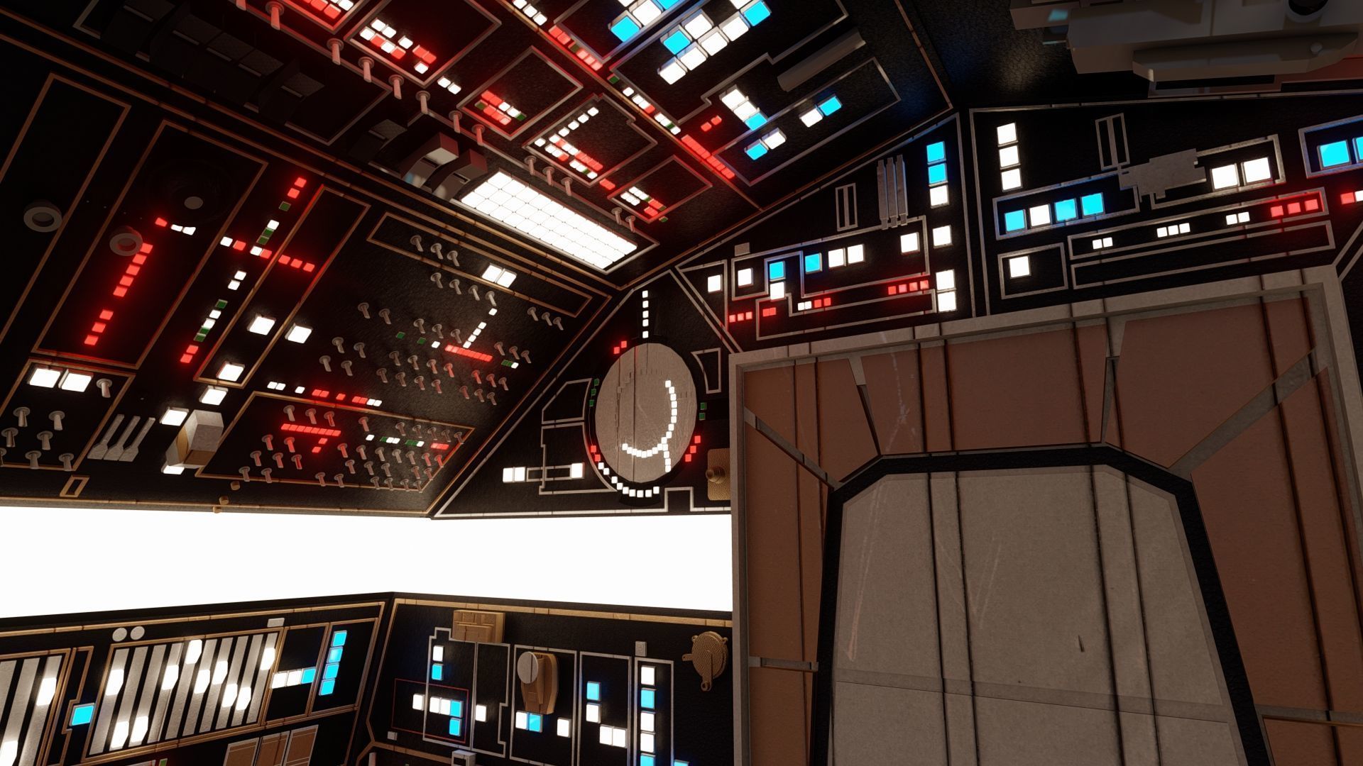 Millennium Falcon with Interior 3D model_20
