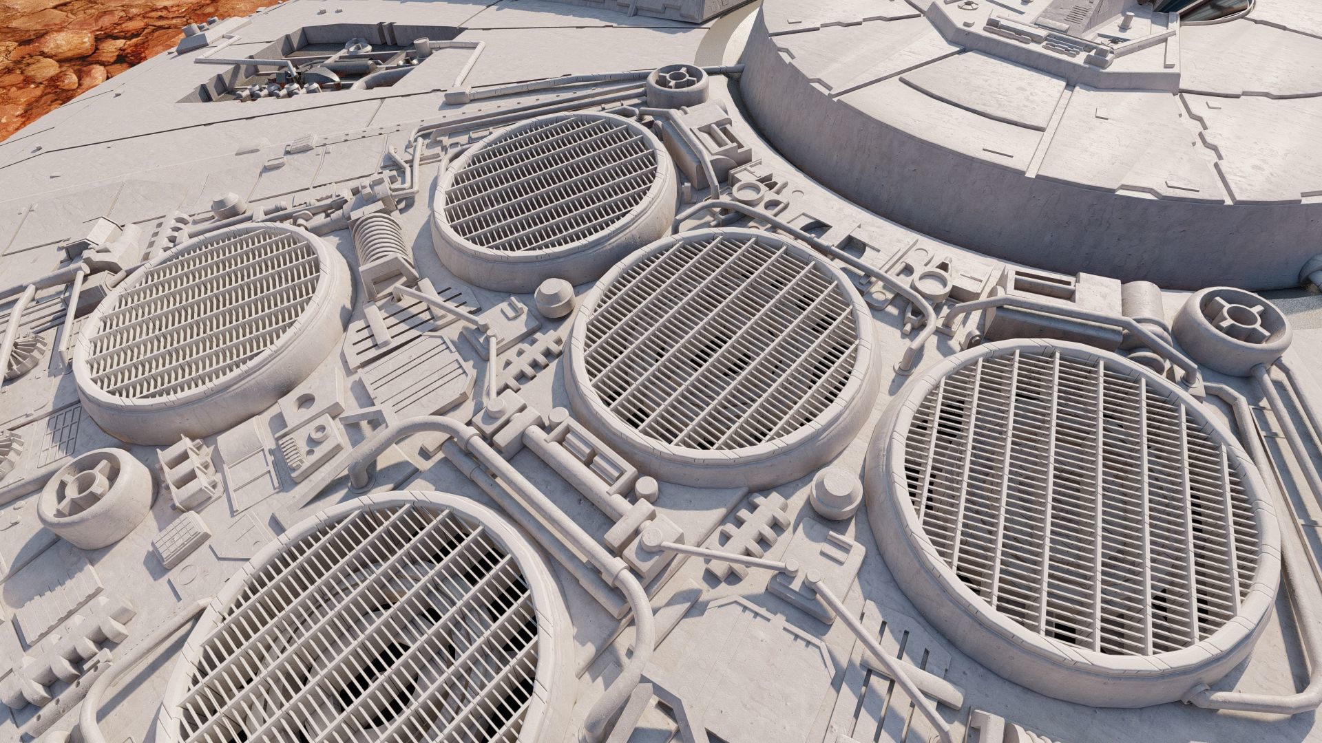 Millennium Falcon with Interior 3D model_12