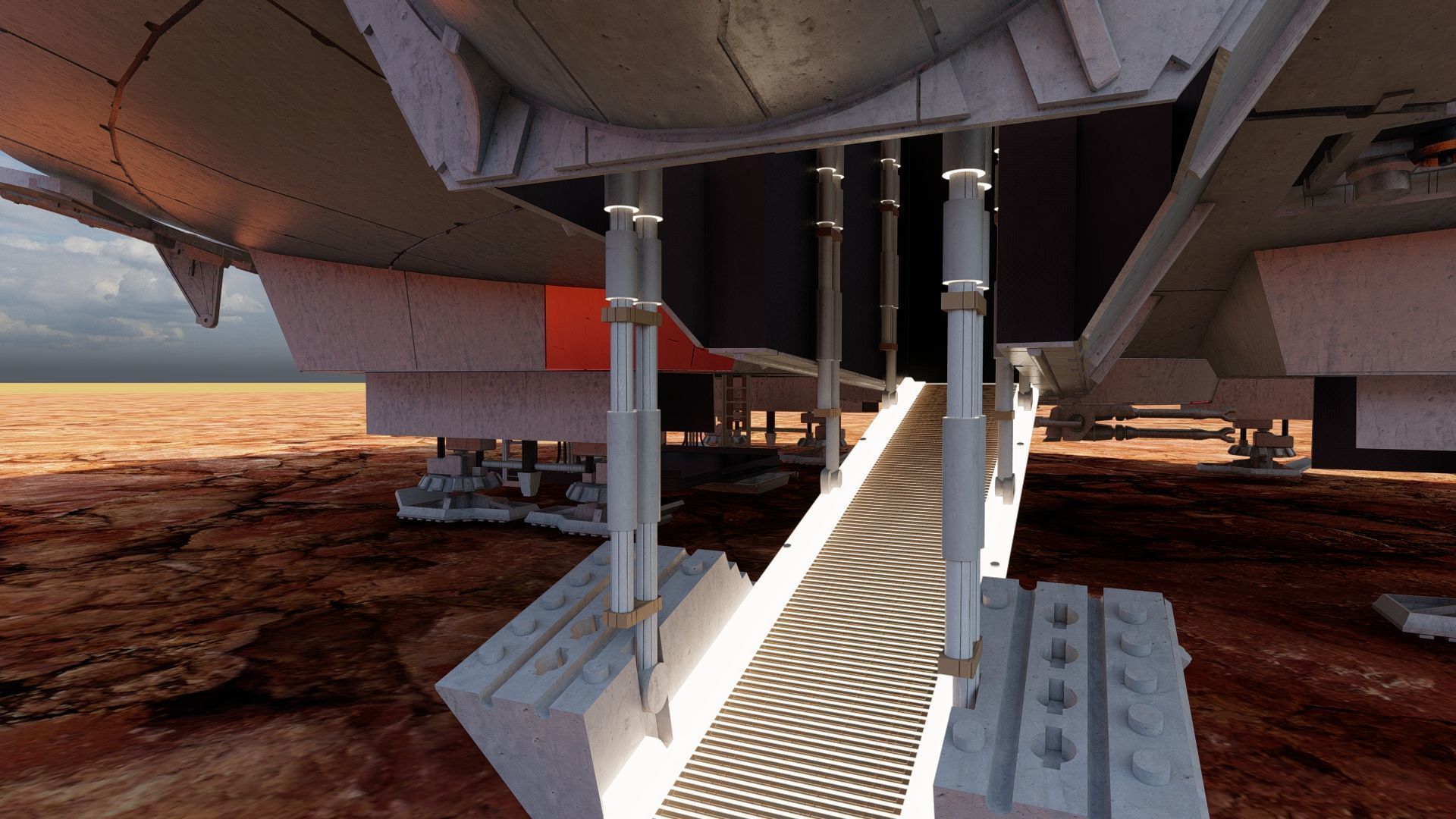 Millennium Falcon with Interior 3D model_14