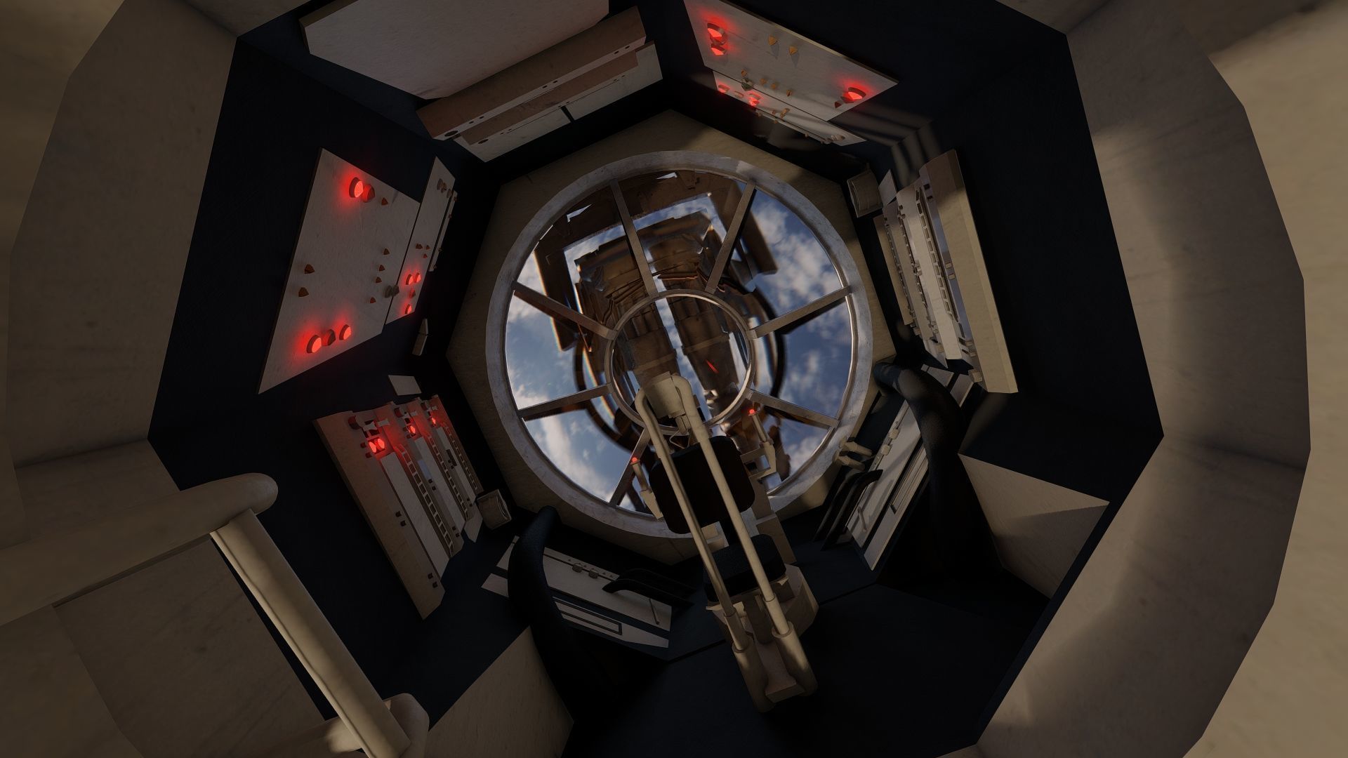 Millennium Falcon with Interior 3D model_29