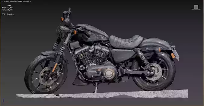 3D model of a motorcycle Low-poly 3D model