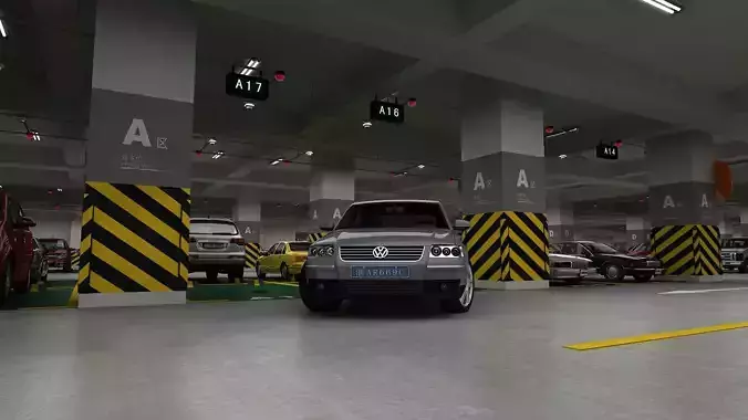 underground parking 3D model