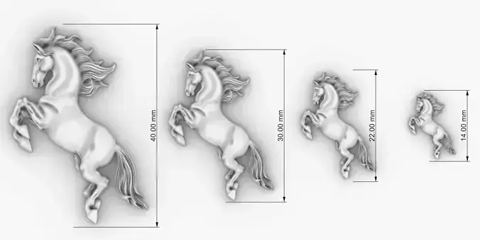 HORSE- CABALLO ENCABRITADO 3D print model